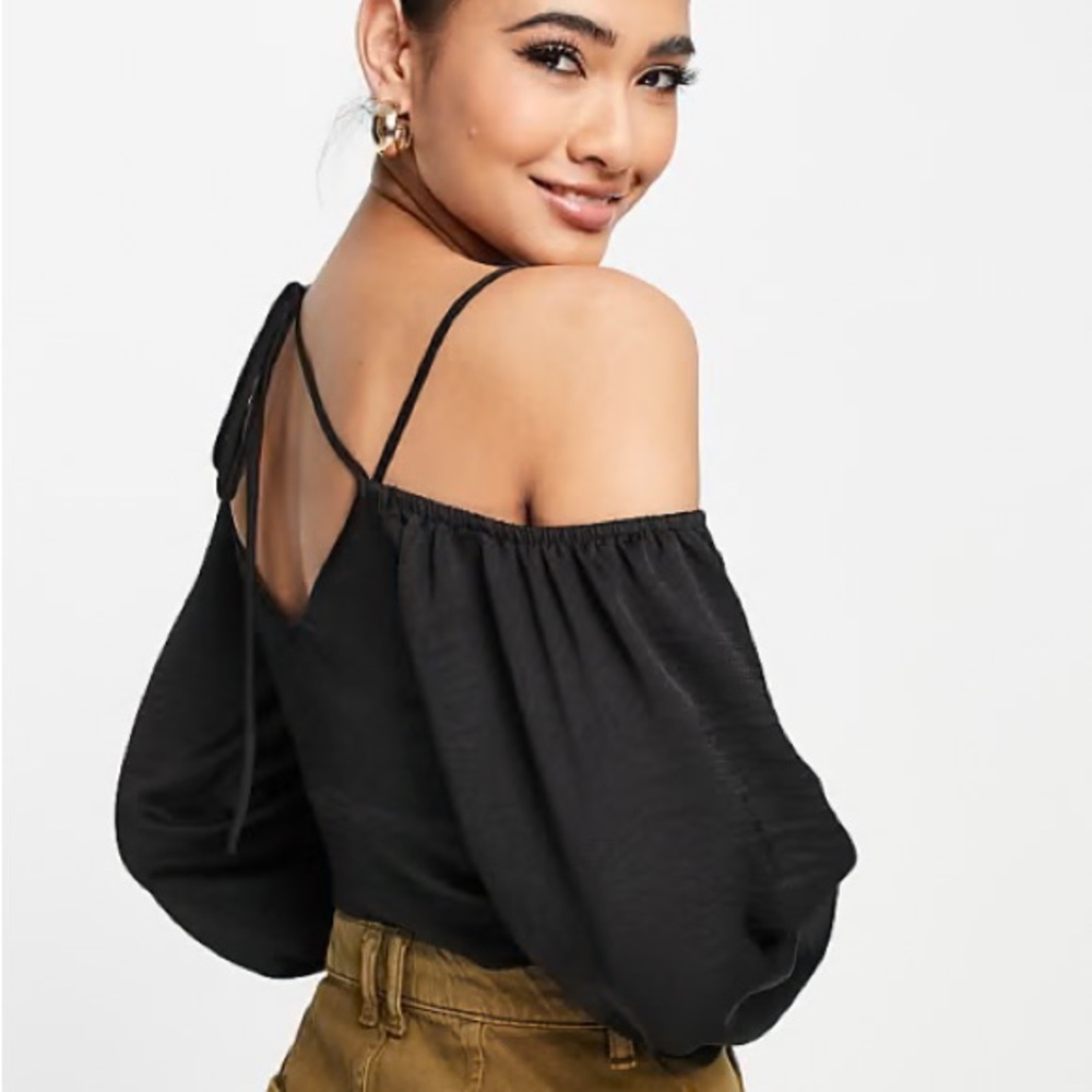 TOPSHOP Black Sexy Strappy Top - Picture 3 of 6